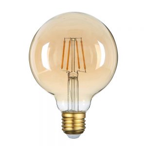 LED BULB G95 4W 400LM 2500K AC220-240V E27 GOLDEN GLASS