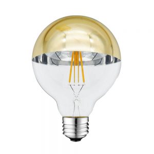 LED BULB G95 4W 400LM 2700K E27 175-265V HALF GOLDEN GLASS