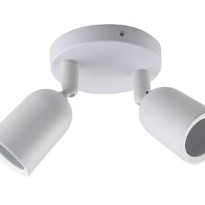 SPOTLIGHT FIXTURE PLASTIC WHITE 2*GU10-SOCKET IP20 MAX-10W