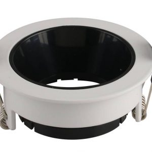 SPOTLIGHT FIXTURE ALUMINIUM ROUND WHITE/BLACK-REFLECTOR GU10-SOCKET IP20 MAX-35W