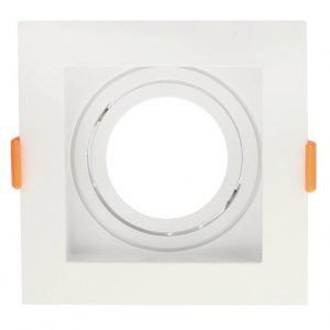 SPOTLIGHT FIXTURE PLASTIC SQUARE WHITE GU10-SOCKET IP20 MAX-35W