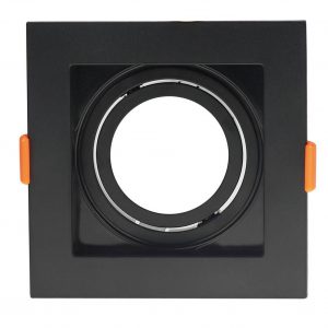 SPOTLIGHT FIXTURE PLASTIC SQUARE BLACK GU10-SOCKET IP20 MAX-35W