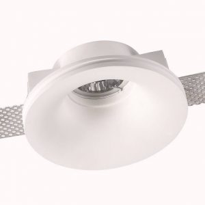 CEILING FITTING TRIMLESS RECESSED GYPSUM ROUND GU10-SOCKET MAX-35W