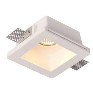 CEILING FITTING TRIMLESS RECESSED GYPSUM SQUARE GU10-SOCKET MAX-35W