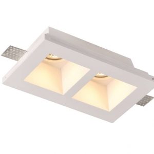 CEILING FITTING TRIMLESS RECESSED GYPSUM SQUARE 2*GU10-SOCKET MAX-35W