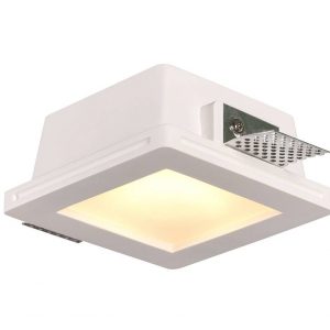 CEILING FITTING TRIMLESS RECESSED GYPSUM SQUARE FROSTED GU10-SOCKET MAX-10W