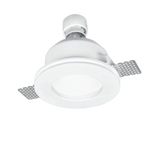 CEILING FITTING TRIMLESS RECESSED GYPSUM ROUND FROSTED GU10-SOCKET MAX-10W