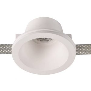 CEILING SPOTLIGHT TRIMLESS RECESSED GYPSUM ROUND FROSTED GU10-SOCKET MAX-35W