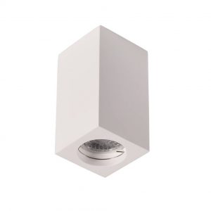 CEILING LAMP SURFACE SQUARE GYPSUM GU10-SOCKET MAX-10W