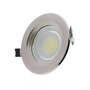 15W LED COB DOWNLIGHT ROUND 2700K – INOX