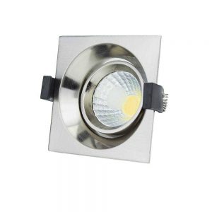 8W LED COB DOWNLIGHT SQUARE ROTATABLE 4500K – INOX