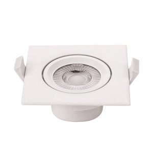 5W LED COB DOWNLIGHT SQUARE ROTATABLE AC100-240V 375LM 6000K