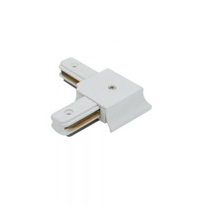 CONNECTOR FOR TRACK SYSTEM ANGLE WHITE