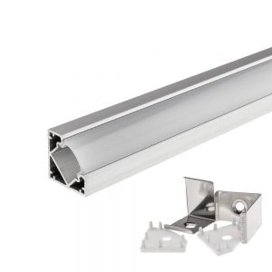 ALUMINIUM PROFILE FOR LED STRIP GRAY 18 mm – ANGLE L=2m