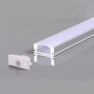 ALUMINIUM PROFILE FOR LED STRIP WHITE BODY L=2m 17.4x7x12.4mm