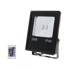 30W LED FLOODLIGHT RGB WITH REMOTE CONTROL- IP65