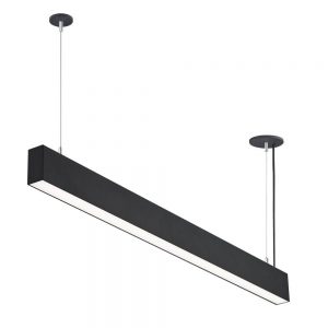 LED LINEAR SUSPENDED LIGHTS LINKABLE 50W AC200-240V BLACK BODY 4000K