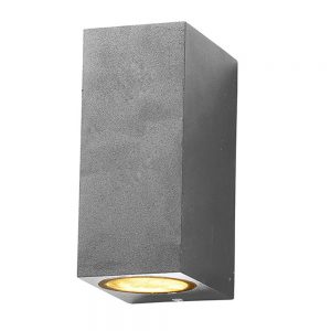 WALL LAMP ALUMINIUM SILVER BODY IP54 2*GU10 SOCKET AC220-240V