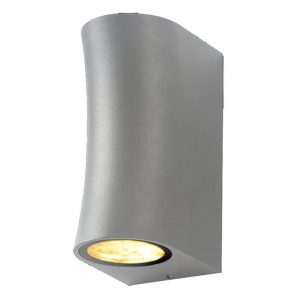 WALL LAMP ALUMINIUM SILVER BODY IP44 2*GU10 SOCKET AC220-240V