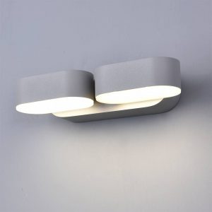 LED WALL LIGHT EPISTAR AC100-240V 2*6W IP54 1320LM GREY BODY 3000K