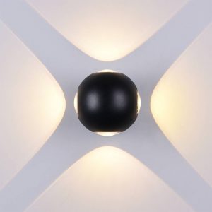 LED WALL LIGHT CREE AC100-240V 4W IP54 440LM BLACK BODY 3000K