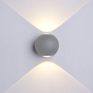 LED WALL LIGHT CREE AC100-240V 6W IP54 660LM GREY BODY 3000K