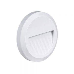 LED STEP LIGHT ROUND WHITE 2W 3000K 120LM AC100-240V IP65