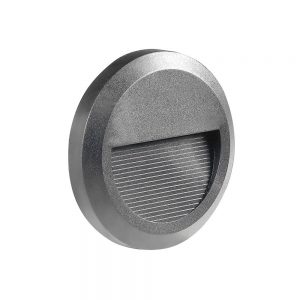 LED STEP LIGHT ROUND GREY 2W 3000K 120LM AC100-240V IP65