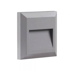 LED STEP LIGHT SQUARE GREY 2W 3000K 120LM AC100-240V IP65