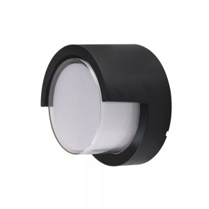 LED WALL LIGHT ROUND BLACK 15W 3000K 750LM AC100-240V IP65