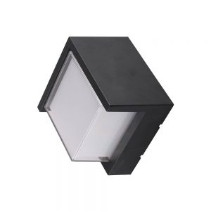 LED WALL LIGHT SQUARE BLACK 15W 3000K 750LM AC100-240V IP65