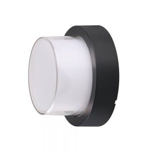 LED WALL LIGHT ROUND BLACK 15W 3000K 100LM AC100-240V IP65