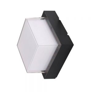 LED WALL LIGHT SQUARE BLACK 15W 3000K 1000LM AC100-240V IP65