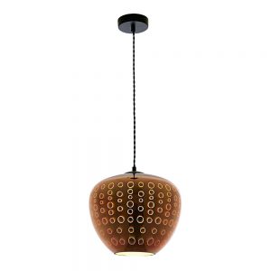 3D GLASS PENDANT – COPPER CIRCLES D290xH250mm