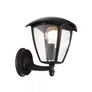 WALL LIGHT UP MATT BLACK ALUMINIUM 1*E27