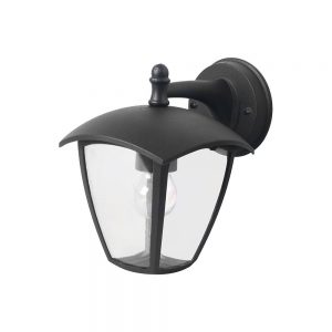 WALL LIGHT DOWN MATT BLACK ALUMINIUM 1*E27