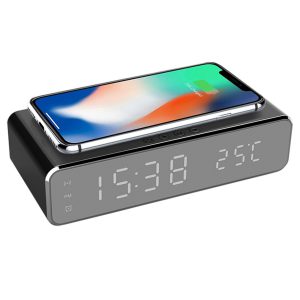 WIRELESS CHARGER CLOCK + THERMOMETER